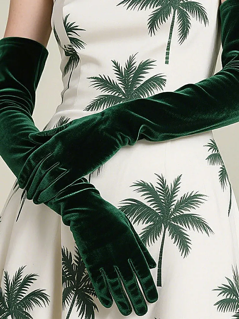 Velvet Gloves for Evening Gowns sold by Scarlet Darkness