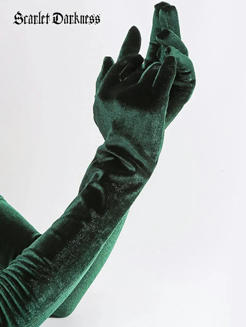 Velvet Gloves for Evening Gowns sold by Scarlet Darkness product image thumbnail 2
