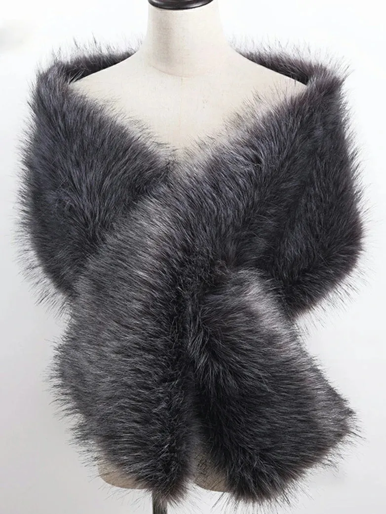 Winter Soft Faux Fur Thick Shawl/Coats for Women sold by Scarlet Darkness product image thumbnail 3