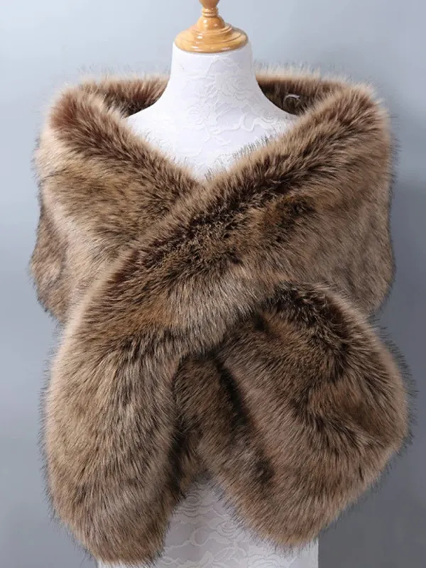 Winter Soft Faux Fur Thick Shawl/Coats for Women made by Scarlet Darkness