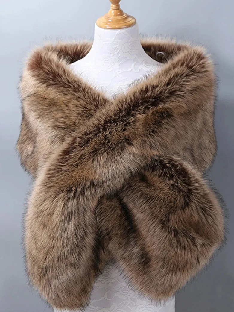 Winter Soft Faux Fur Thick Shawl/Coats for Women sold by Scarlet Darkness