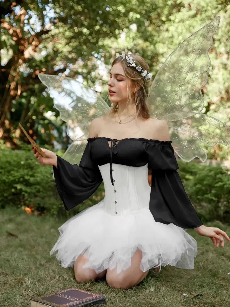 Renaissance Fantasy Fairy Off-Shoulder Chiffon Blouse sold by Scarlet Darkness product image thumbnail 3
