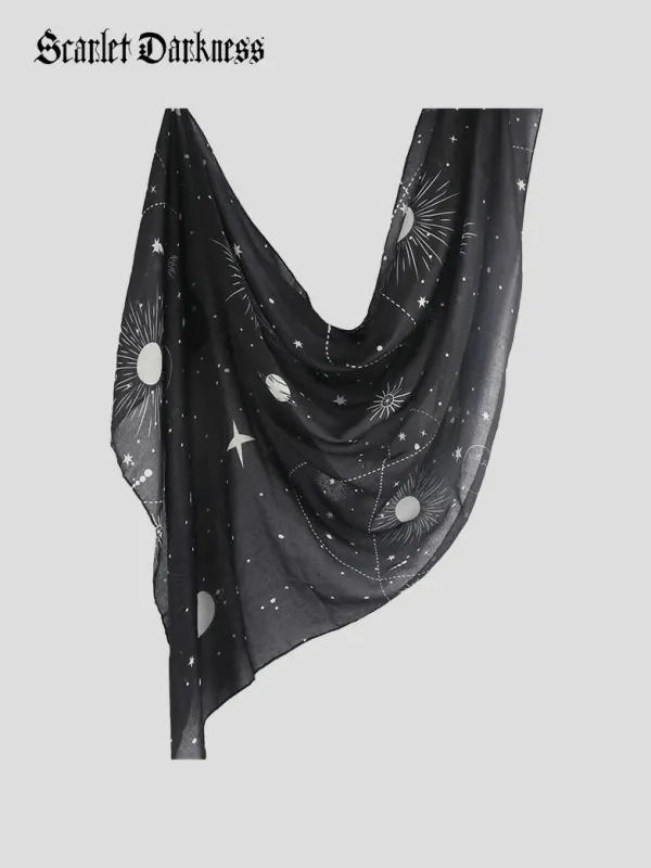 80*180 CM Women's Tie-Dye Cotton Scarf Shawl Travel Wrap made by Scarlet Darkness
