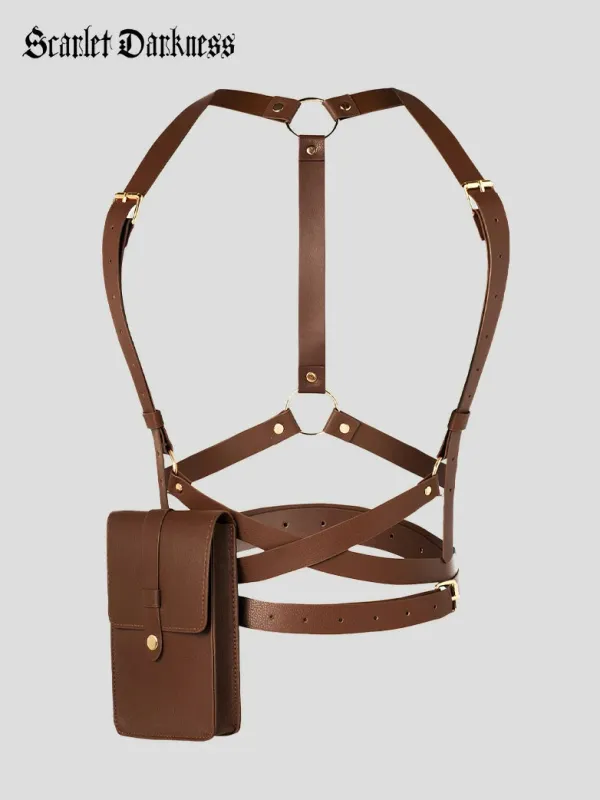 Renaissance Body Harness Belt with Bag made by Scarlet Darkness