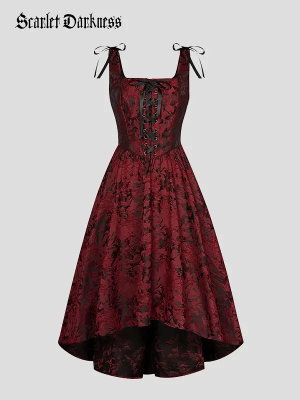 Women Jacquard Thorn Rose Dress made by Scarlet Darkness