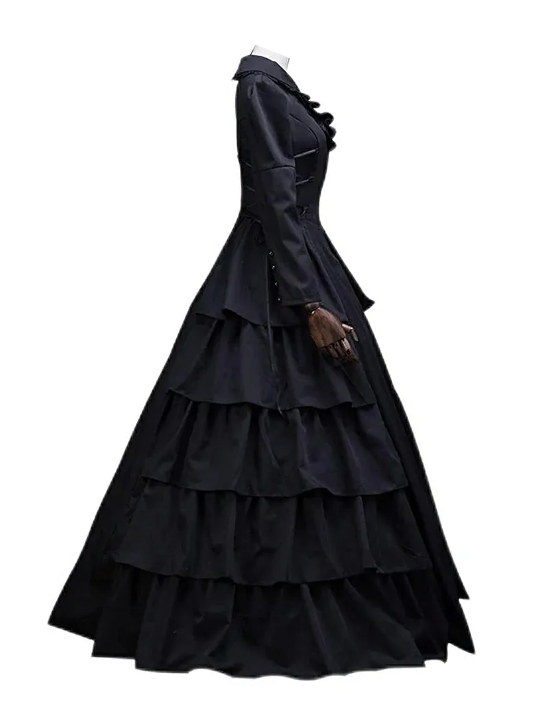 Victorian Gothic Multi-Layer Ball Gown sold by Scarlet Darkness product image thumbnail 2