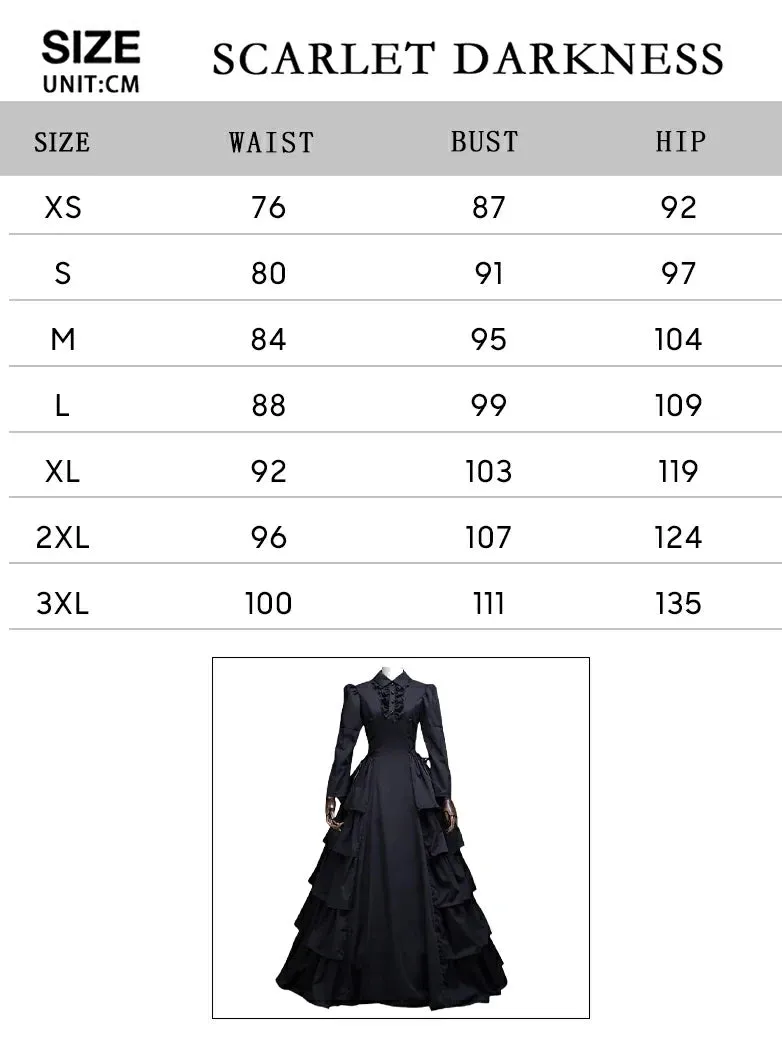 Victorian Gothic Multi-Layer Ball Gown sold by Scarlet Darkness product image thumbnail 4
