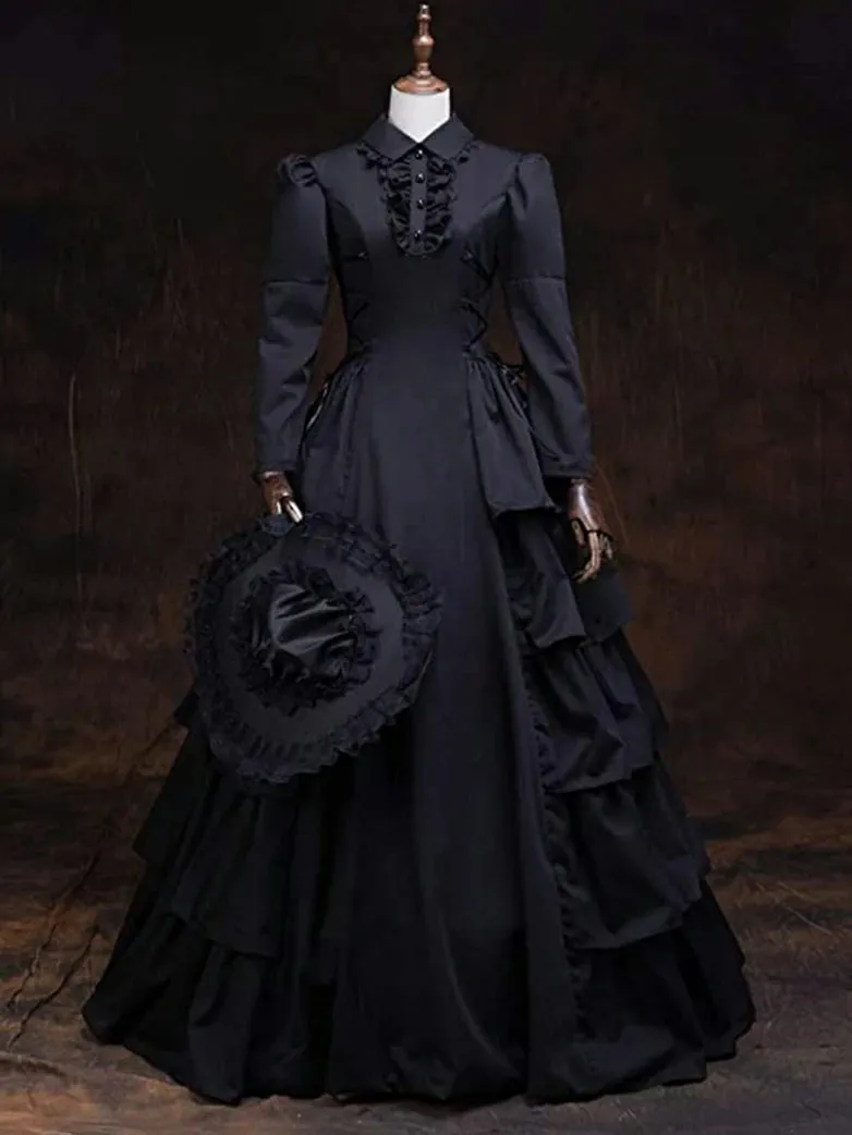 Victorian Gothic Multi-Layer Ball Gown sold by Scarlet Darkness product image thumbnail 3