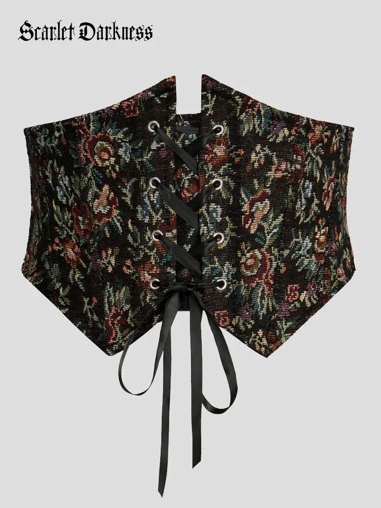 Body Shape Waist Corset Belt with 15 Bones and Lace-up sold by Scarlet Darkness