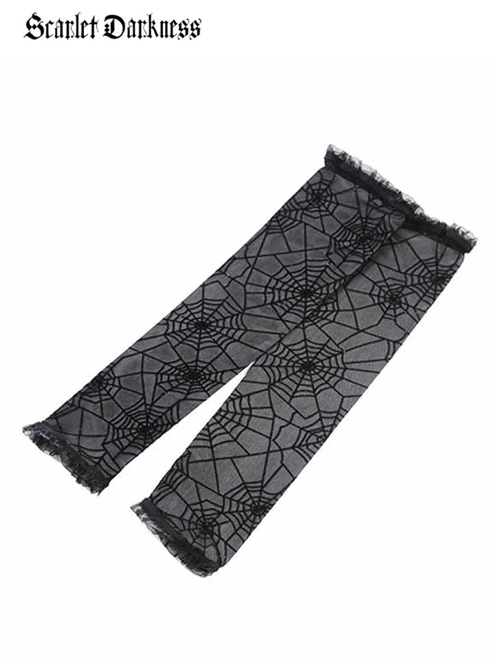 Gothic Spider Fingerless Gloves sold by Scarlet Darkness product image thumbnail 5