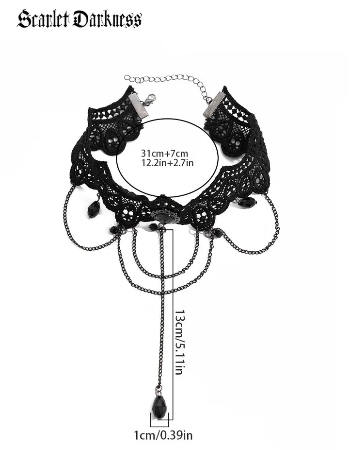 Halloween Gothic Tassel Necklace sold by Scarlet Darkness product image thumbnail 3