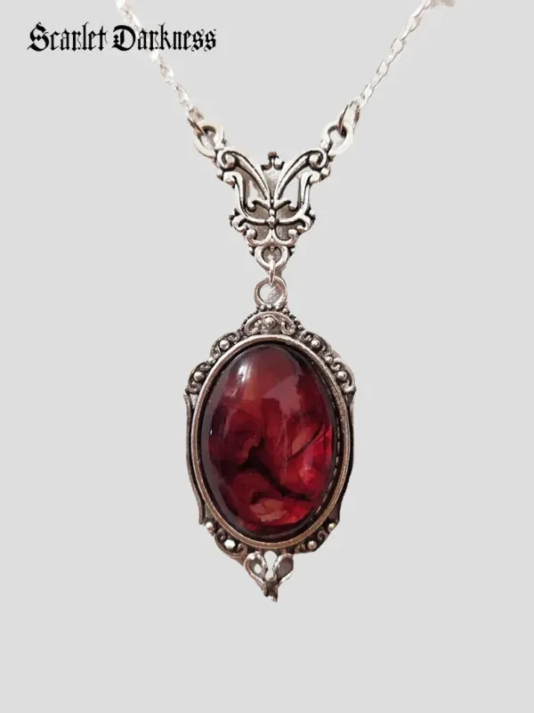 Gothic Vampire Dark Eye Necklace made by Scarlet Darkness