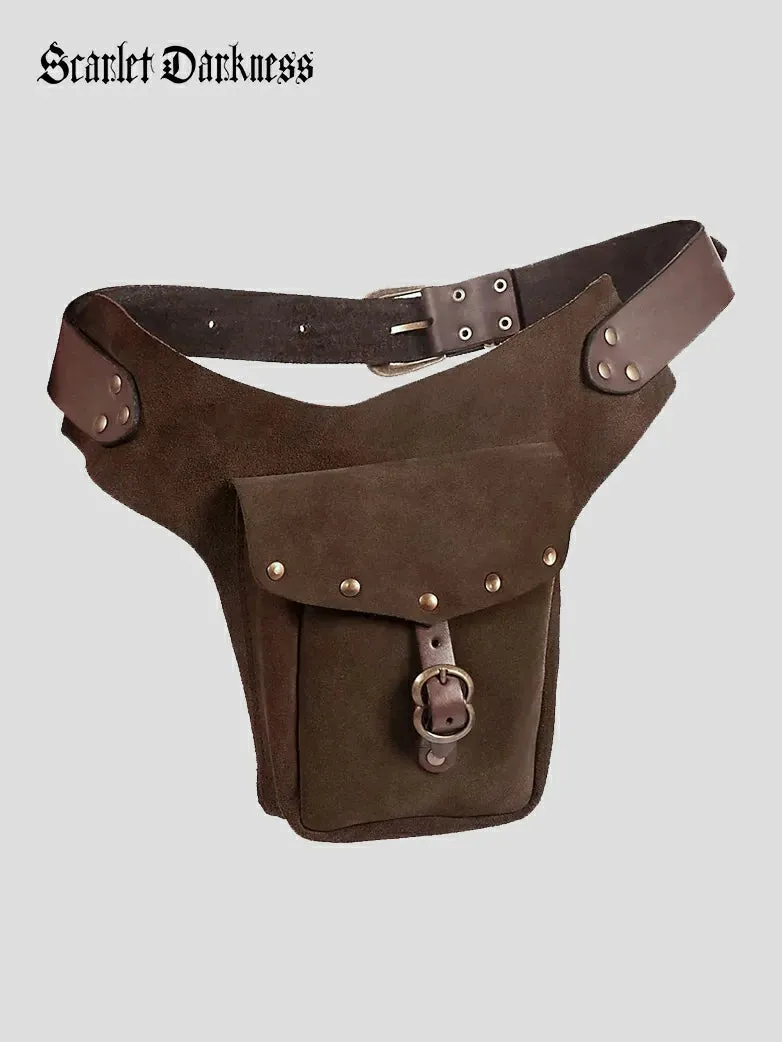 Medieval Studded Suede Waist Bag sold by Scarlet Darkness product image thumbnail 4