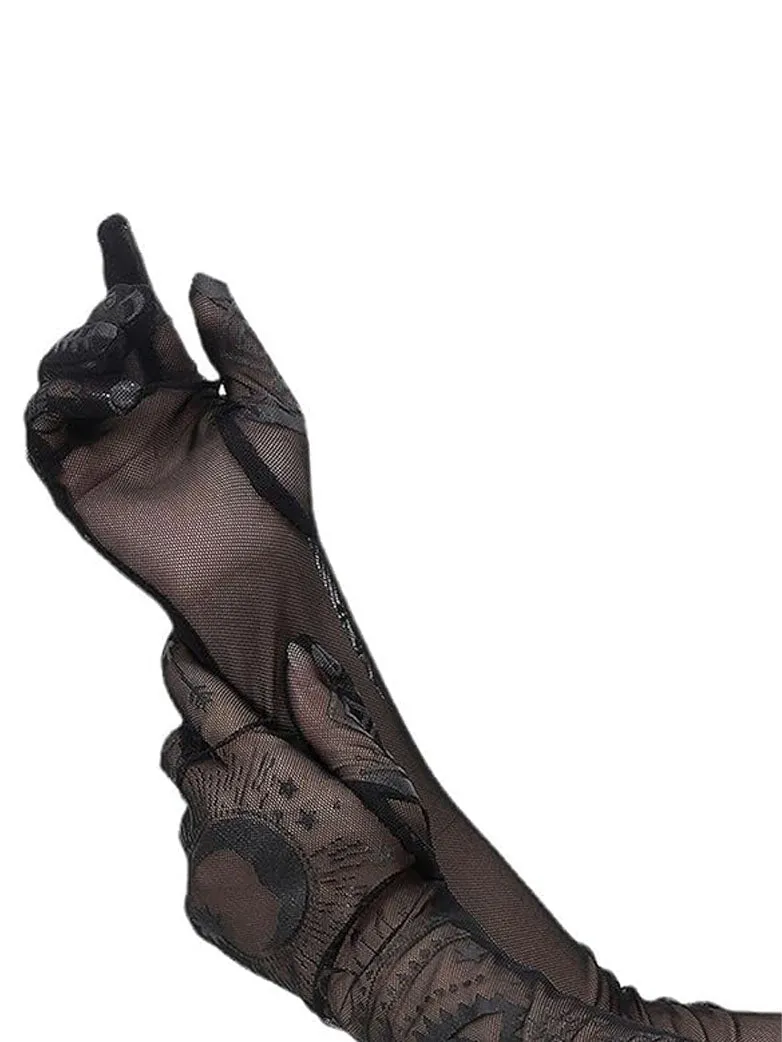 Gothic Witch Black Gloves sold by Scarlet Darkness product image thumbnail 3