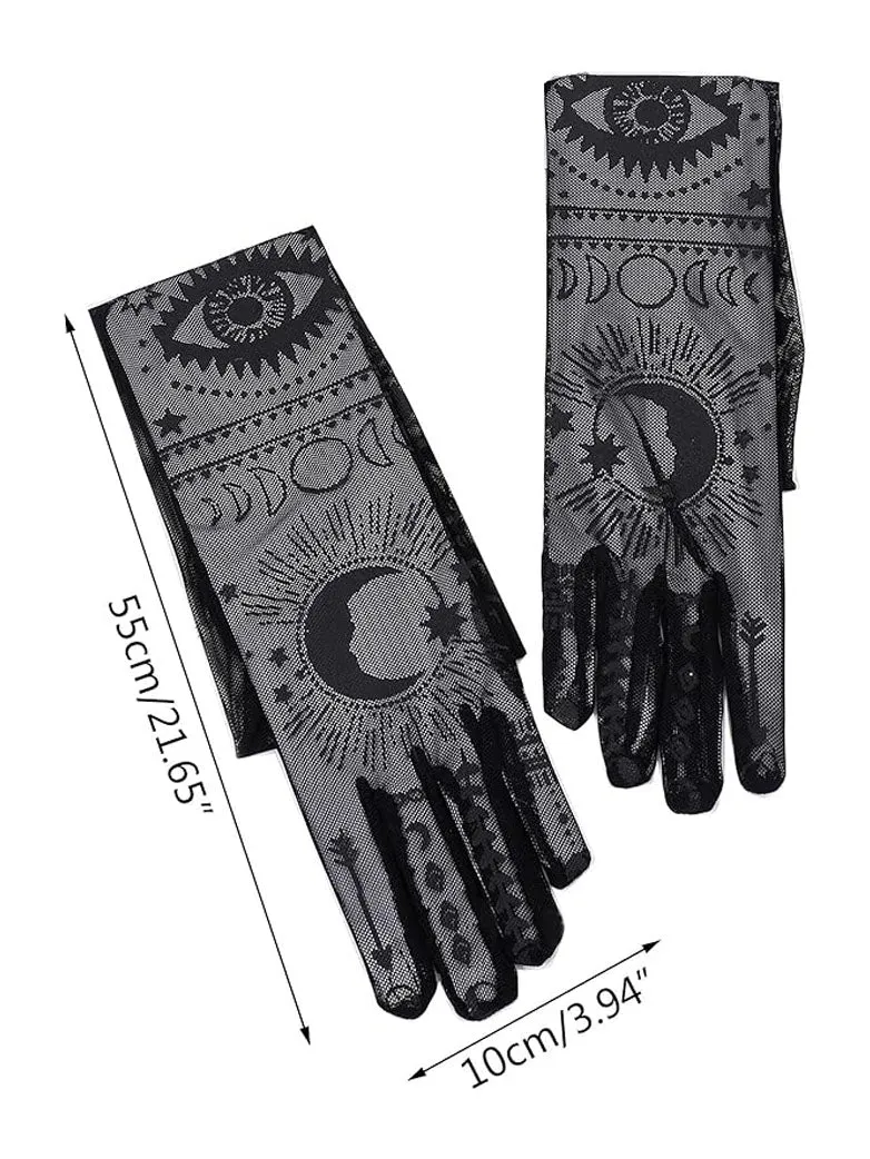 Gothic Witch Black Gloves sold by Scarlet Darkness product image thumbnail 2
