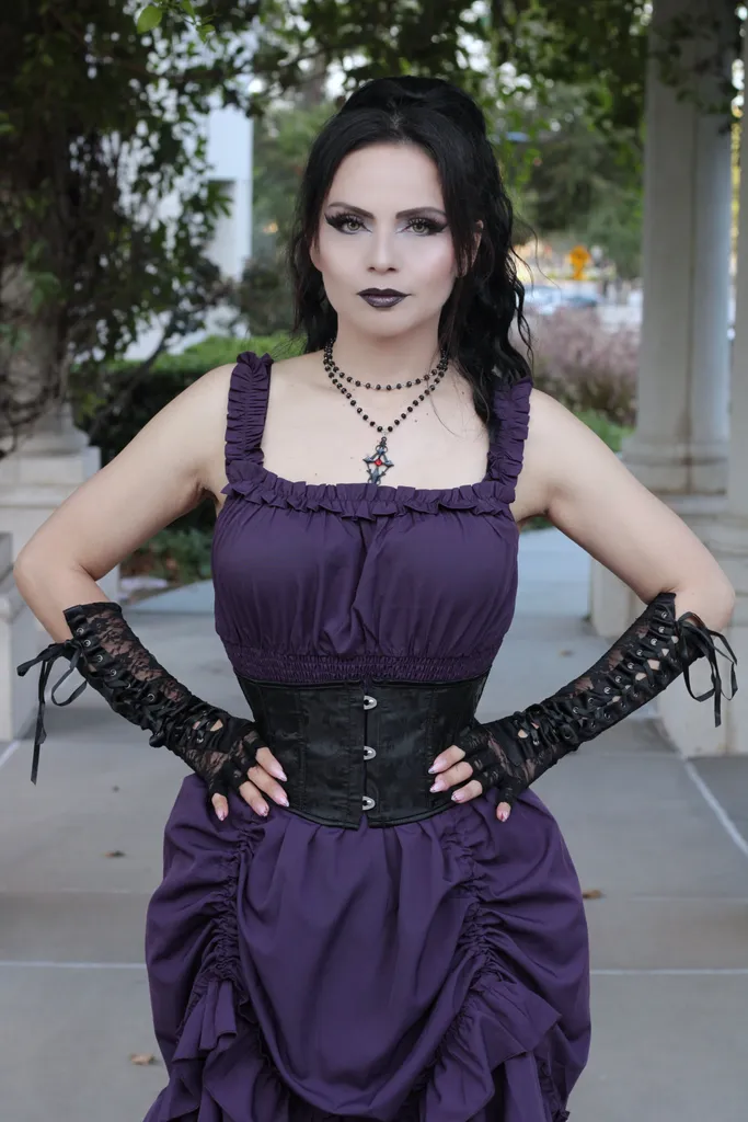 Gothic Vampire Fingerless Gloves sold by Scarlet Darkness product image thumbnail 3