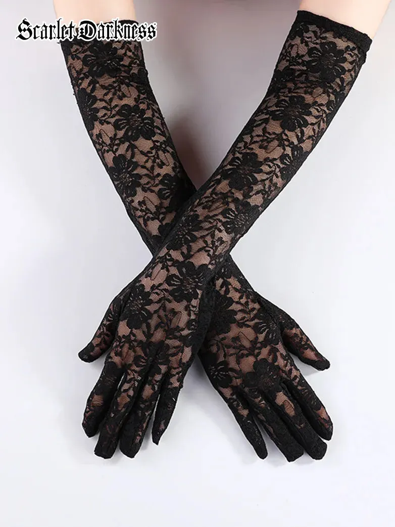 Victorian Lady Lace Gloves sold by Scarlet Darkness product image thumbnail 2