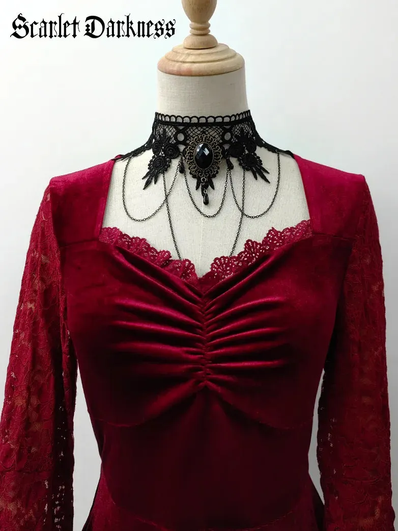 Goth Vampire Lace Choker sold by Scarlet Darkness product image thumbnail 2