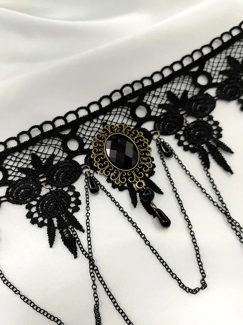Goth Vampire Lace Choker sold by Scarlet Darkness product image thumbnail 4
