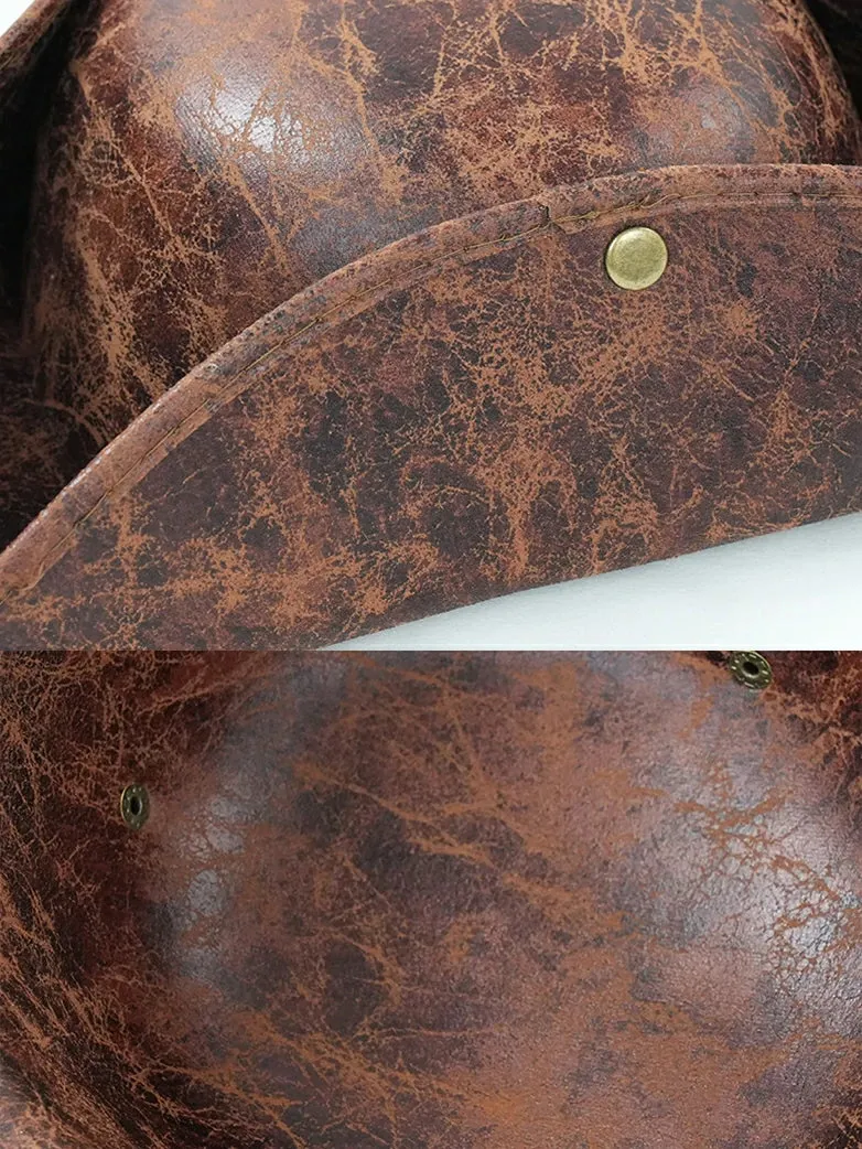 Pirate Triangle Leather Hat sold by Scarlet Darkness product image thumbnail 3