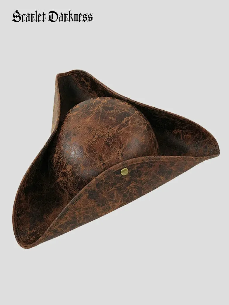 Pirate Triangle Leather Hat sold by Scarlet Darkness