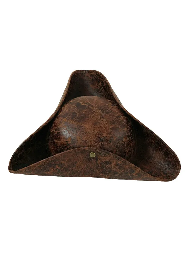Pirate Triangle Leather Hat sold by Scarlet Darkness product image thumbnail 5
