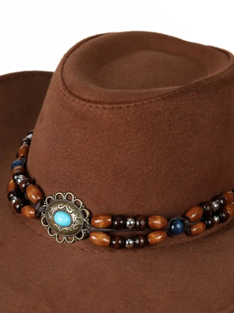 Cowboy Western Leather Hat sold by Scarlet Darkness product image thumbnail 3