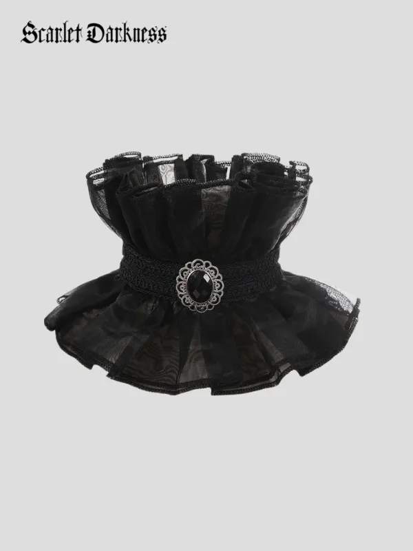 Gothic Ruffled Tulle Collar made by Scarlet Darkness