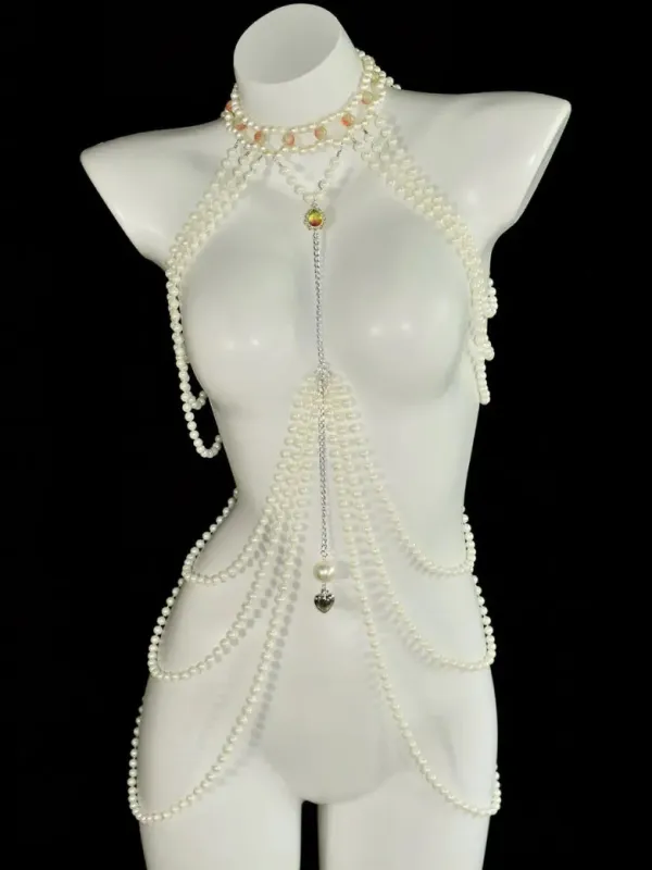 Layered Pearl Body Chain made by Scarlet Darkness