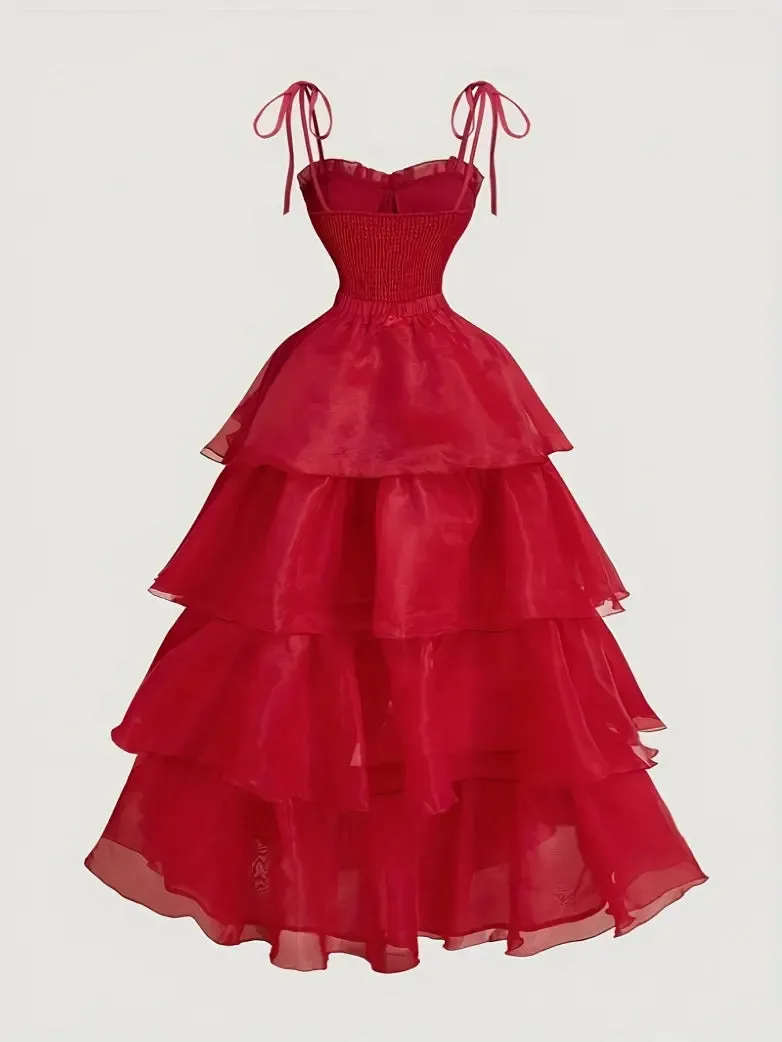 Victorian Two Piece Corset Dress with Tiered Ruffle Overskirt sold by Scarlet Darkness product image thumbnail 2