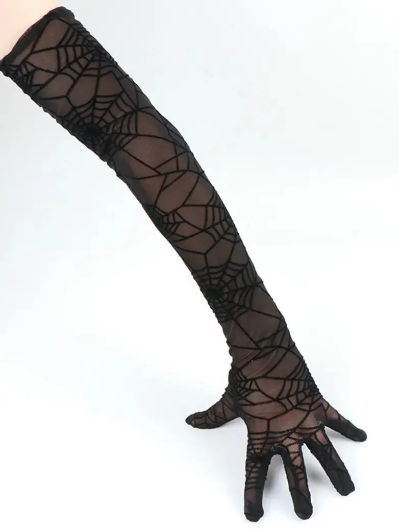 Gothic Halloween Witch Spider Gloves sold by Scarlet Darkness product image thumbnail 2