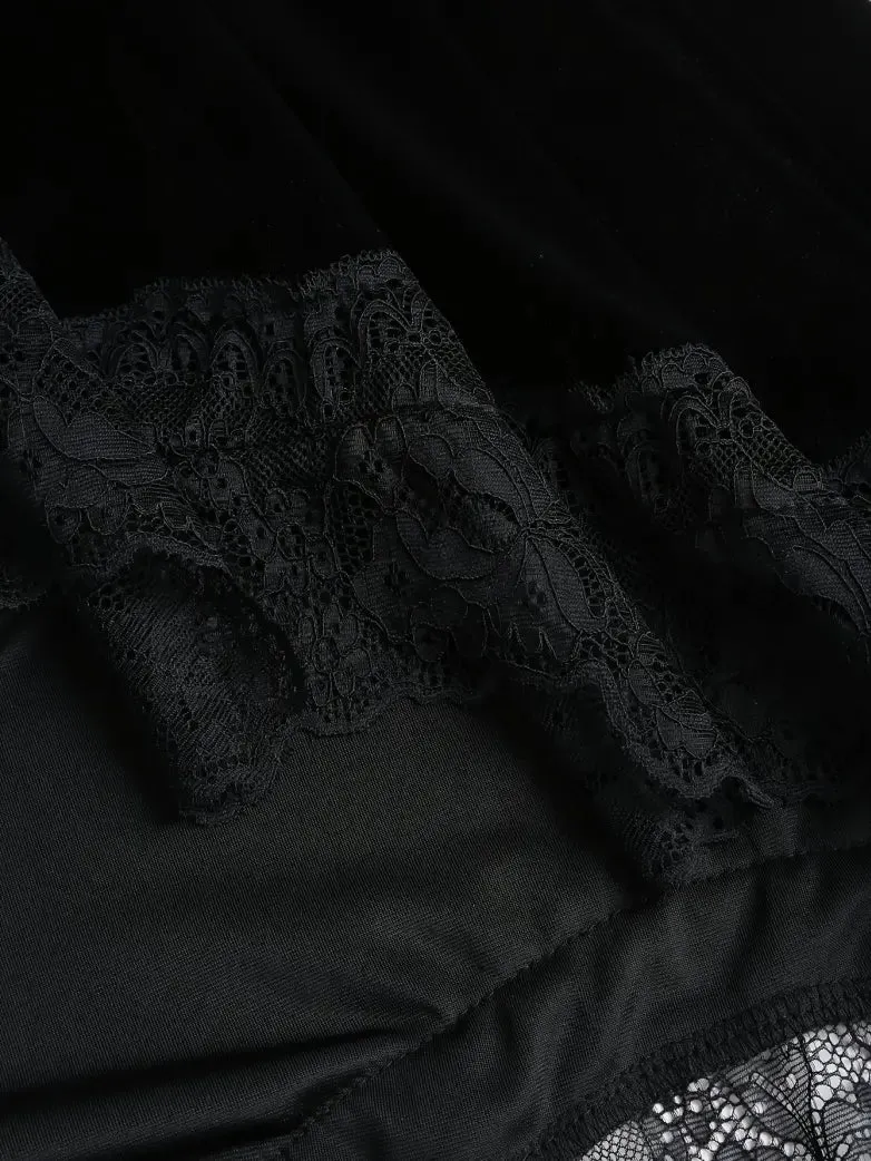 Vampire Lace Velvet High-Low Midi Dress sold by Scarlet Darkness product image thumbnail 5