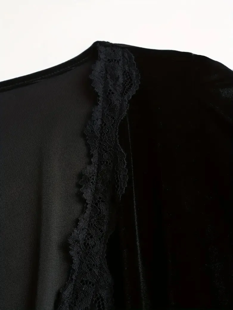 Vampire Lace Velvet High-Low Midi Dress sold by Scarlet Darkness product image thumbnail 4