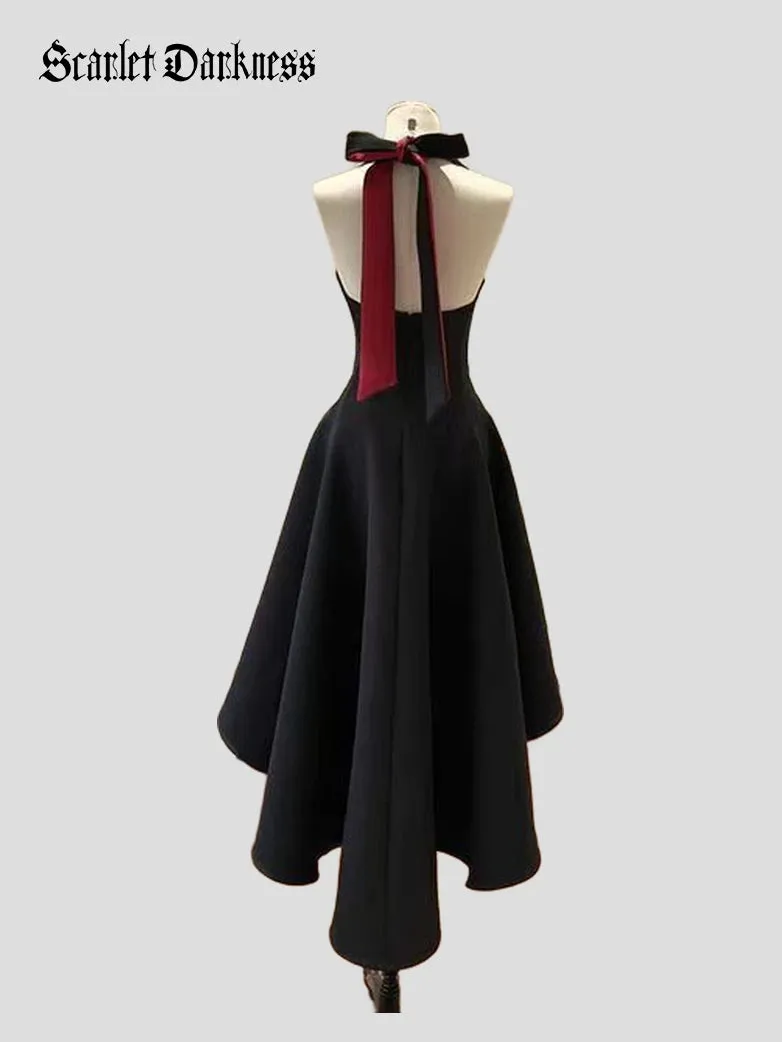 Gothic Party High-Low Waist-Cinched Dress sold by Scarlet Darkness product image thumbnail 2