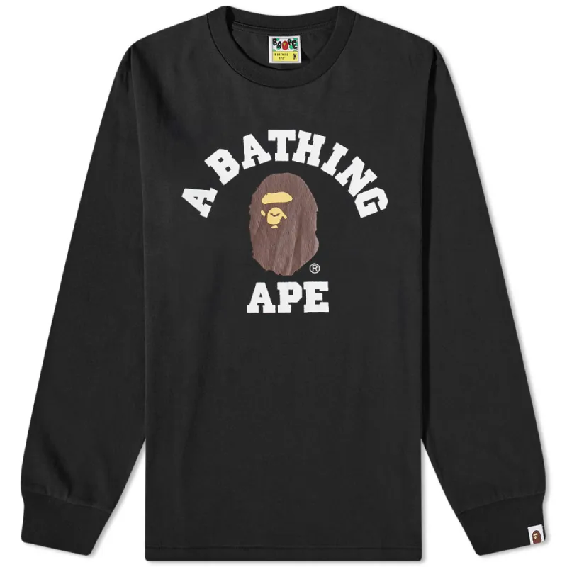 A Bathing Ape Long Sleeve College T-Shirt sold by End
