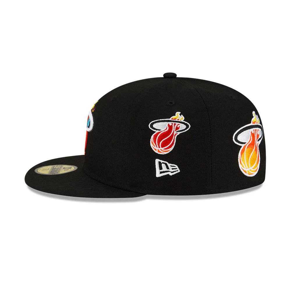Court Culture Miami Mashup Vol. 2 Ball & Flame Fitted Hat sold by Miami Heat Store product image thumbnail 5