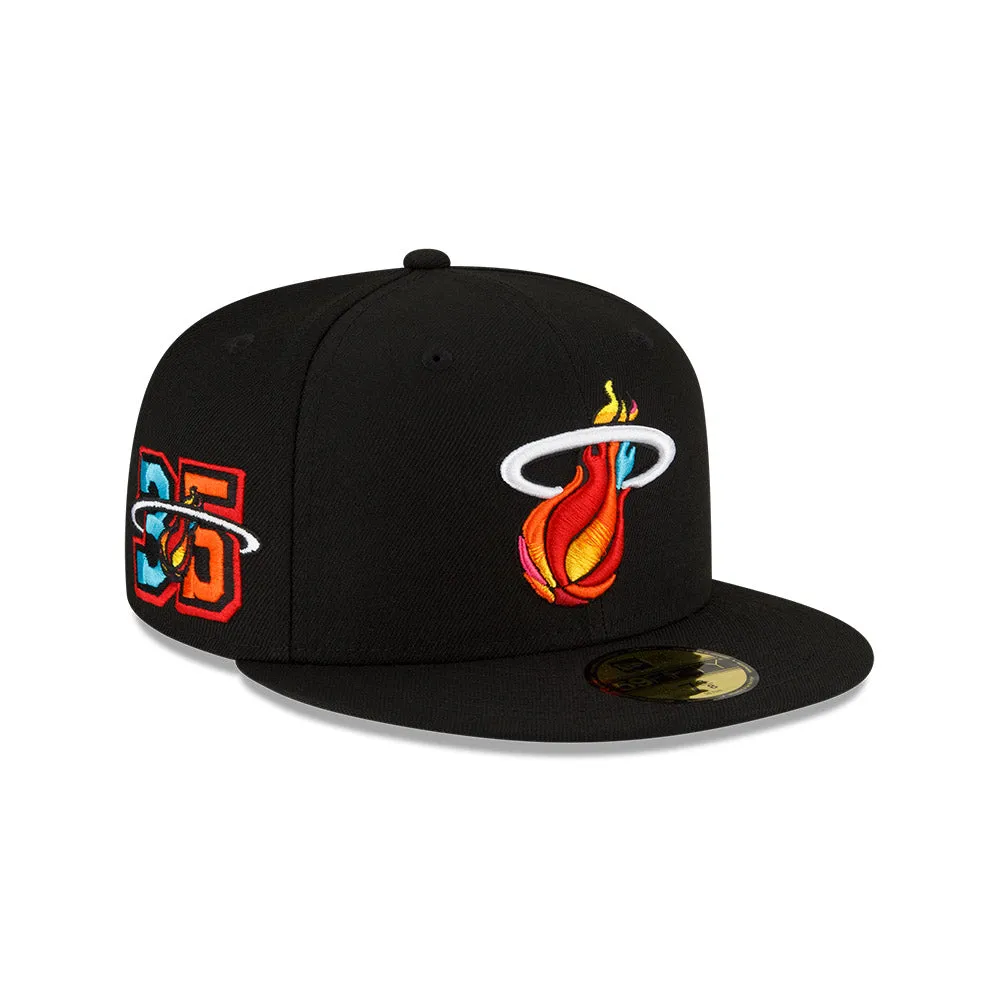 Court Culture Miami Mashup Vol. 2 Ball & Flame Fitted Hat sold by Miami Heat Store product image thumbnail 4