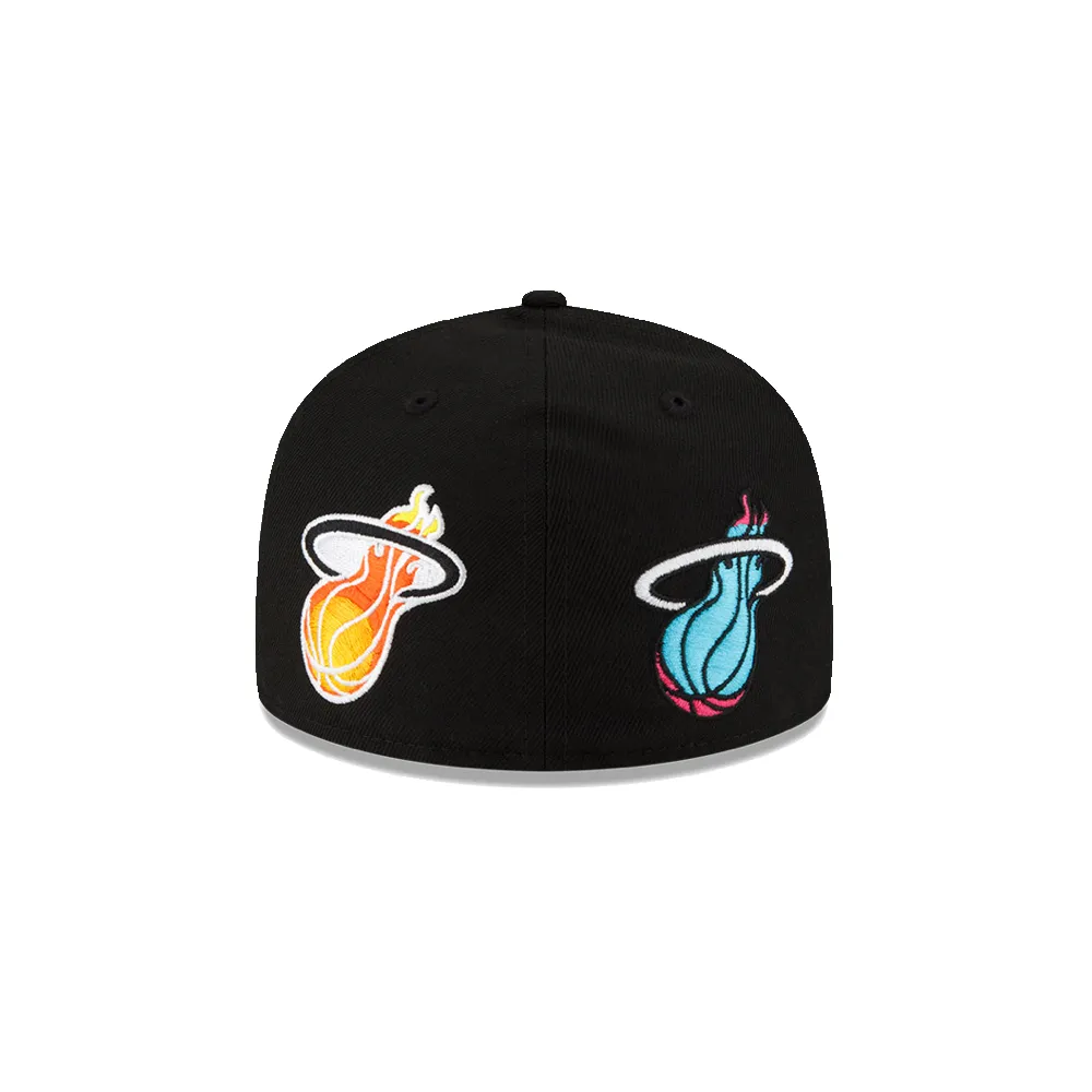 Court Culture Miami Mashup Vol. 2 Ball & Flame Fitted Hat sold by Miami Heat Store product image thumbnail 2
