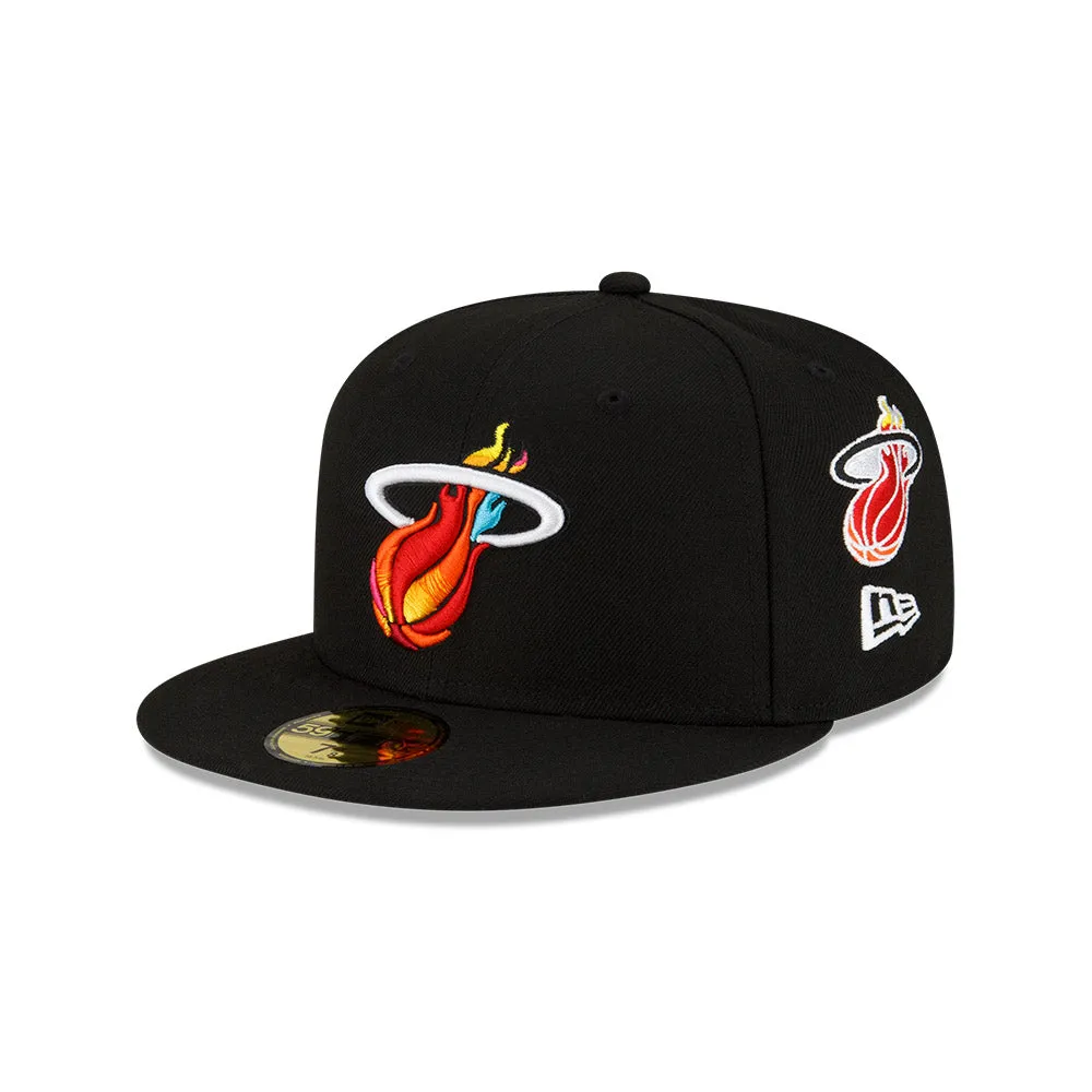Court Culture Miami Mashup Vol. 2 Ball & Flame Fitted Hat sold by Miami Heat Store product image thumbnail 3