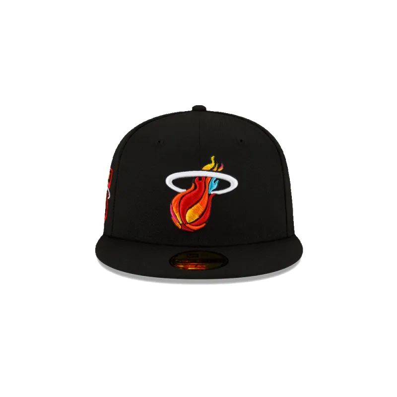 Court Culture Miami Mashup Vol. 2 Ball & Flame Fitted Hat sold by Miami Heat Store