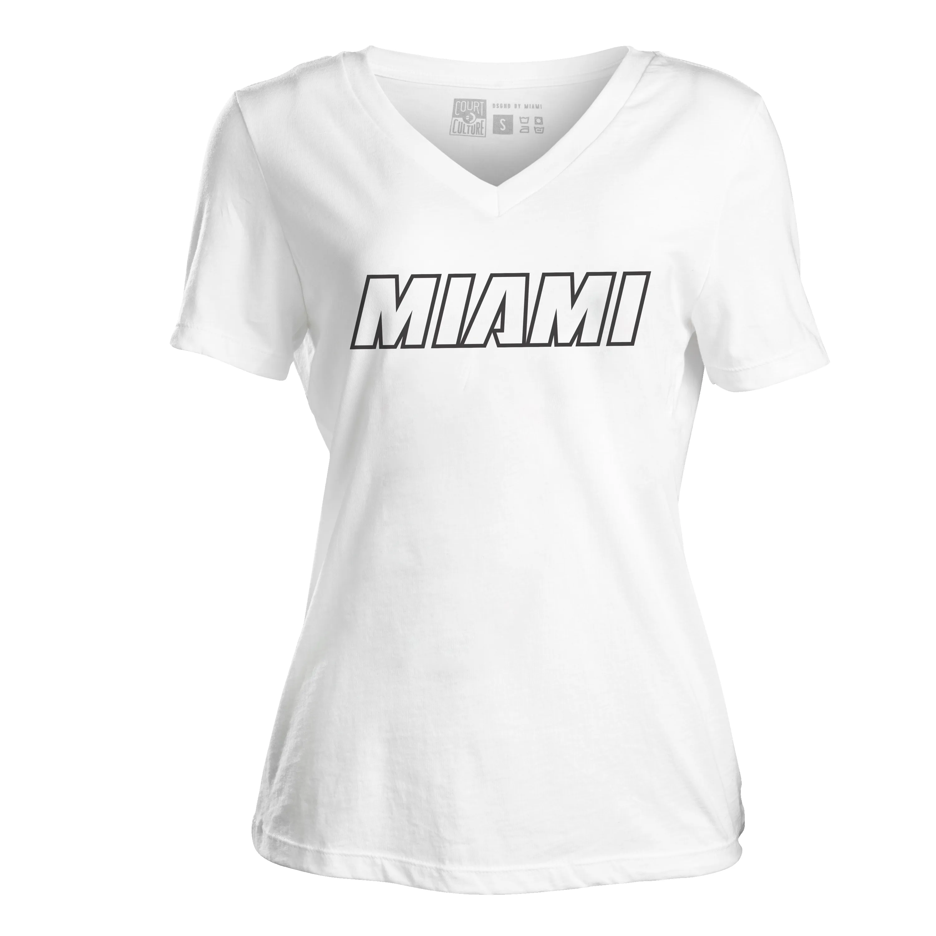 Court Culture MIAMI Women's V-Neck Tee sold by Miami Heat Store
