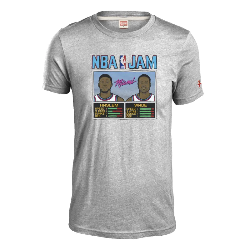 Homage Wade & Haslem NBA JAM Vice Uniform City Edition Tee sold by Miami Heat Store