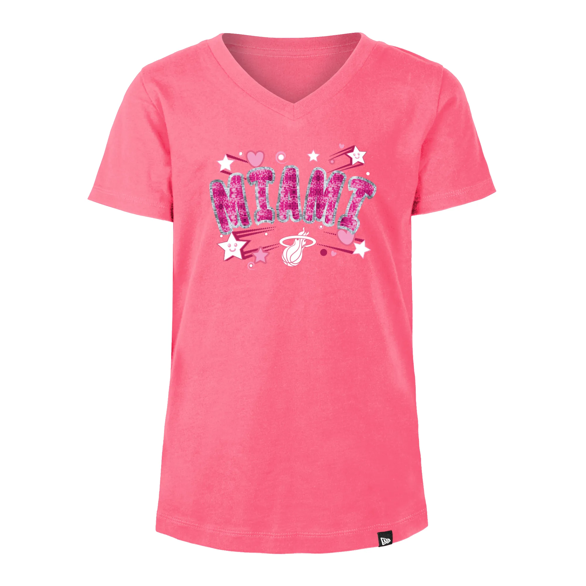 New Era Miami HEAT Sequins Girls Tee sold by Miami Heat Store