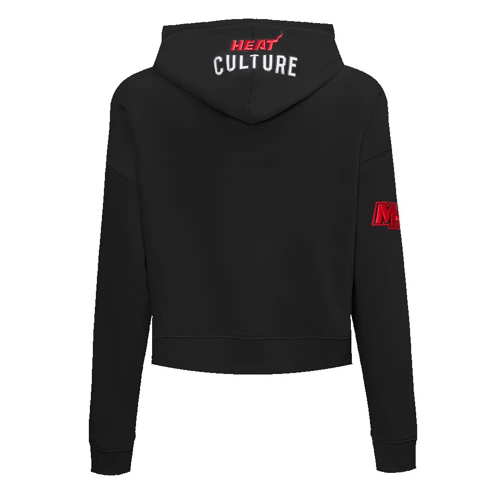 Pro Standard HEAT Culture Women's Cropped Hoodie sold by Miami Heat Store product image thumbnail 2