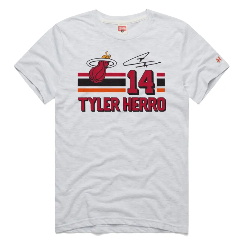 Tyler Herro Homage Classic Edition Tee sold by Miami Heat Store