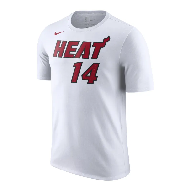 Tyler Herro Association White Name & Number Tee sold by Miami Heat Store