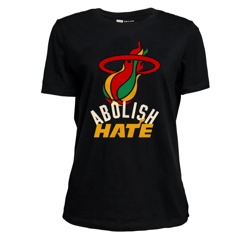 Court Culture Abolish Hate Women's Tee sold by Miami Heat Store