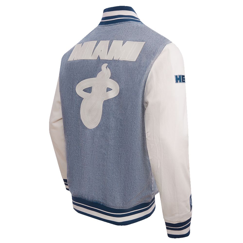 Pro Standard Miami HEAT Denim Varsity Jacket sold by Miami Heat Store product image thumbnail 3