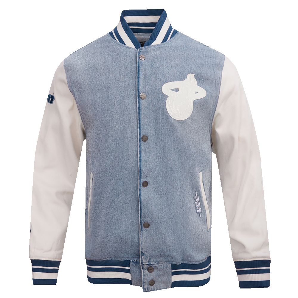 Pro Standard Miami HEAT Denim Varsity Jacket sold by Miami Heat Store