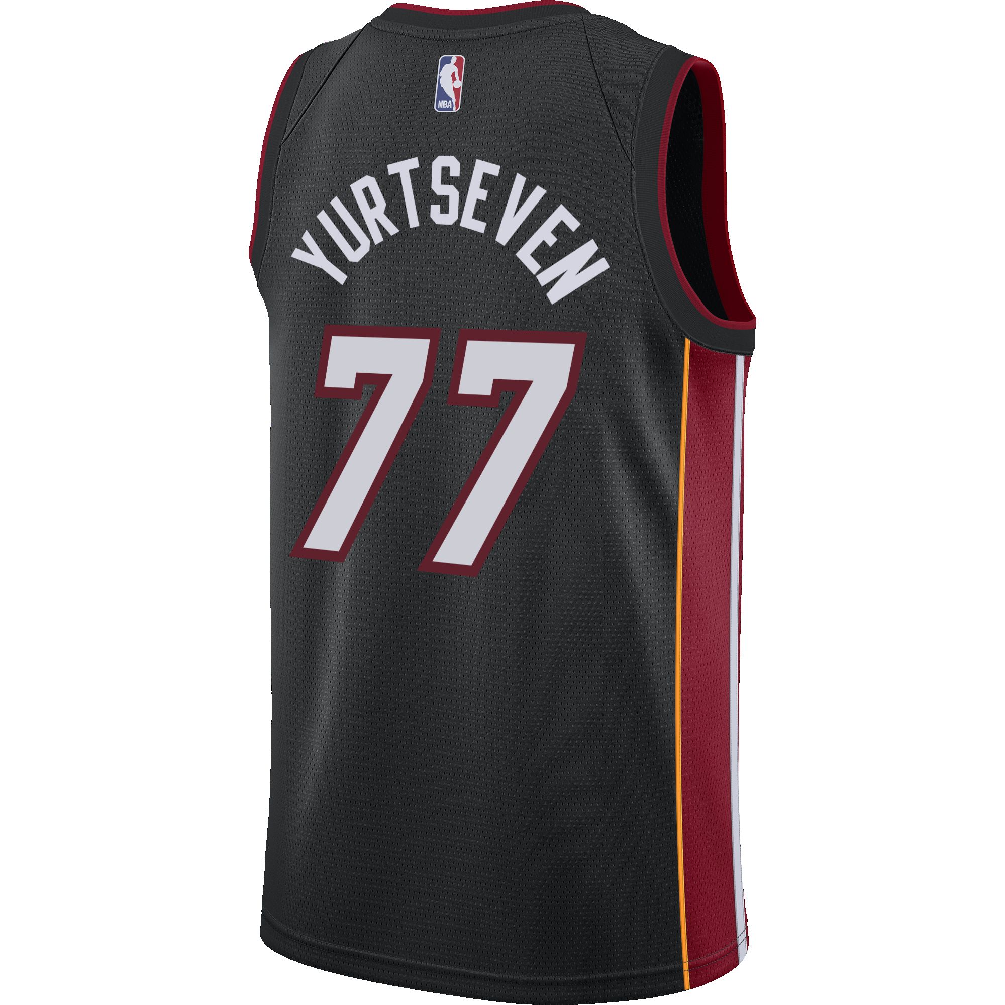 Ӧmer Yurtseven Nike Icon Black Youth Swingman Jersey sold by Miami Heat Store product image thumbnail 2